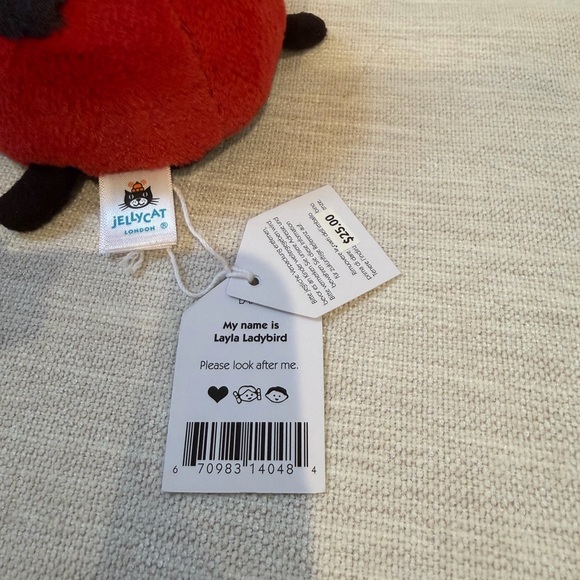 Jellycat Red and Black Layla Ladybird Plush- Retired NWT - Picture 3 of 3